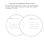 Text Structure Worksheets | Compare And Contrast Readings Text With Regard To Reading Comprehension Compare And Contrast Worksheets
