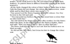 The Owl - Esl Worksheetptach intended for Owl Reading Comprehension Worksheets