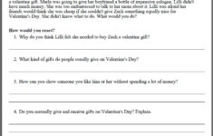 Third Grade Valentine'S Day Pdf Worksheets | Edhelper throughout Free Printable Valentine Day Reading Comprehension Worksheets