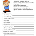 This Is John   Simple Reading Compre…: English Esl Worksheets Pdf With Simple Reading Comprehension Worksheet