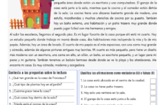 This Is My House In Spanish - Pdf Reading Worksheet - Spanish with Free Spanish Reading Comprehension Worksheets