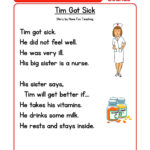 Tim Got Sick Phonics Reading Comprehension Story Worksheet   Short Pertaining To Short Vowel Reading Comprehension Worksheets