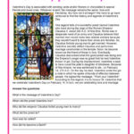 Valentine'S Day   History Reading Fo…: English Esl Worksheets Pdf Regarding Free Valentine Reading Comprehension Worksheets