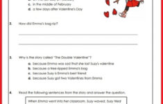 Valentine'S Day Story for Super Teacher Free Worksheets Reading Comprehension