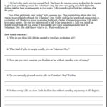 Valentine'S Day Worksheets: Free Pdf Printables | Edhelper For Free Valentine&#039;s Day Reading Comprehension Worksheets