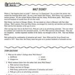 Walt Disney Biography In Walt Disney Reading Comprehension Worksheet Doc