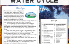 Water Cycle Reading Comprehension Passage And Questions - Pdf in The Water Cycle Reading Comprehension Worksheet