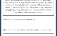 Weather - Reading Comprehension Worksheet | Games4Esl within Weather Reading Comprehension Worksheets