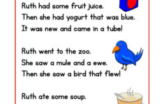 What Did Ruth Do? Phonics Reading Comprehension Story Worksheet within Have Fun Teaching Worksheets Reading Comprehension