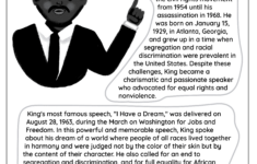 Who Is Martin Luther King Jr.? - Free Worksheet - Skoolgo for Free Martin Luther King Jr Reading Comprehension Worksheets