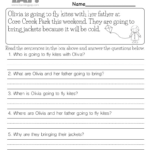 Who, What, When, Where, And Why Worksheet For 1St Grade (Free Inside 5 Ws Reading Comprehension Worksheet Free