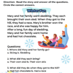 Winter Reading Comprehension Worksheets | Worksheetsgo For December Reading Comprehension Worksheets