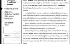 World War I Reading Packetteach Simple pertaining to World War I Reading Comprehension Worksheets