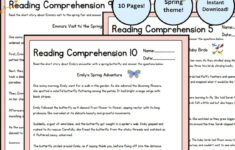 10 Spring Theme Reading Comprehension Worksheet | First Grade regarding Theme Reading Comprehension Worksheet