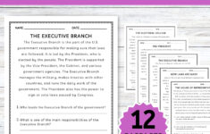 12 Arbeitsblätter Zum Leseverständnis Der Us Verfassung; 4.Klasse in Constitution Reading Comprehension Worksheet