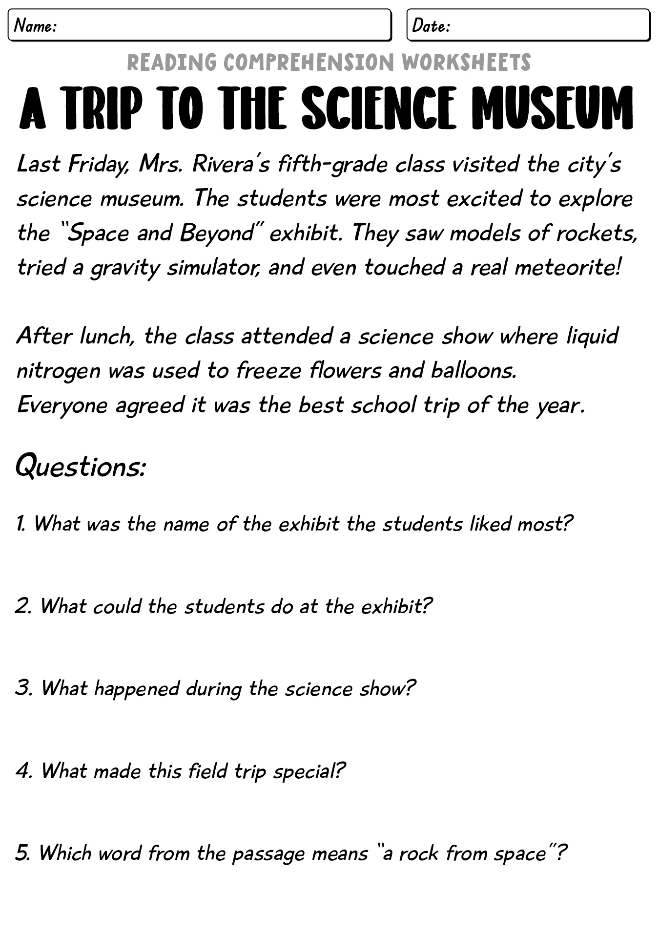 13 English Reading Comprehension Worksheets - Free Pdf At within English For Everyone Reading Comprehension Worksheets