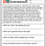 13 Short Story Reading Comprehension Worksheets With Reading Comprehension Worksheet For Short Stories