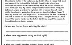 13 Short Story Reading Comprehension Worksheets with Reading Comprehension Worksheet For Short Stories