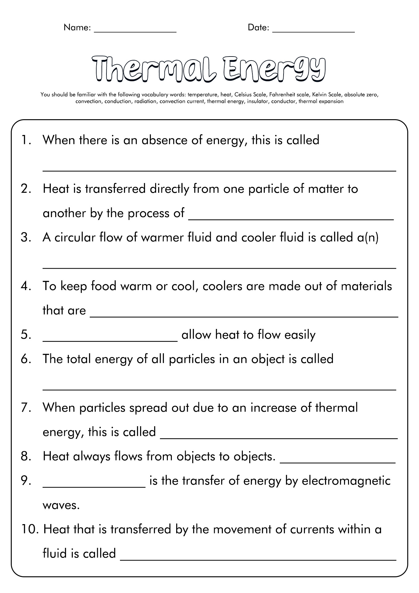 14 Energy Worksheets For Third Grade - Free Pdf At Worksheeto with regard to Heat Reading Comprehension Worksheets Grade 3