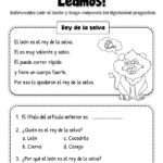 15 First Grade Spanish Worksheets   Free Pdf At Worksheeto Within Free Reading Comprehension Worksheets In Spanish
