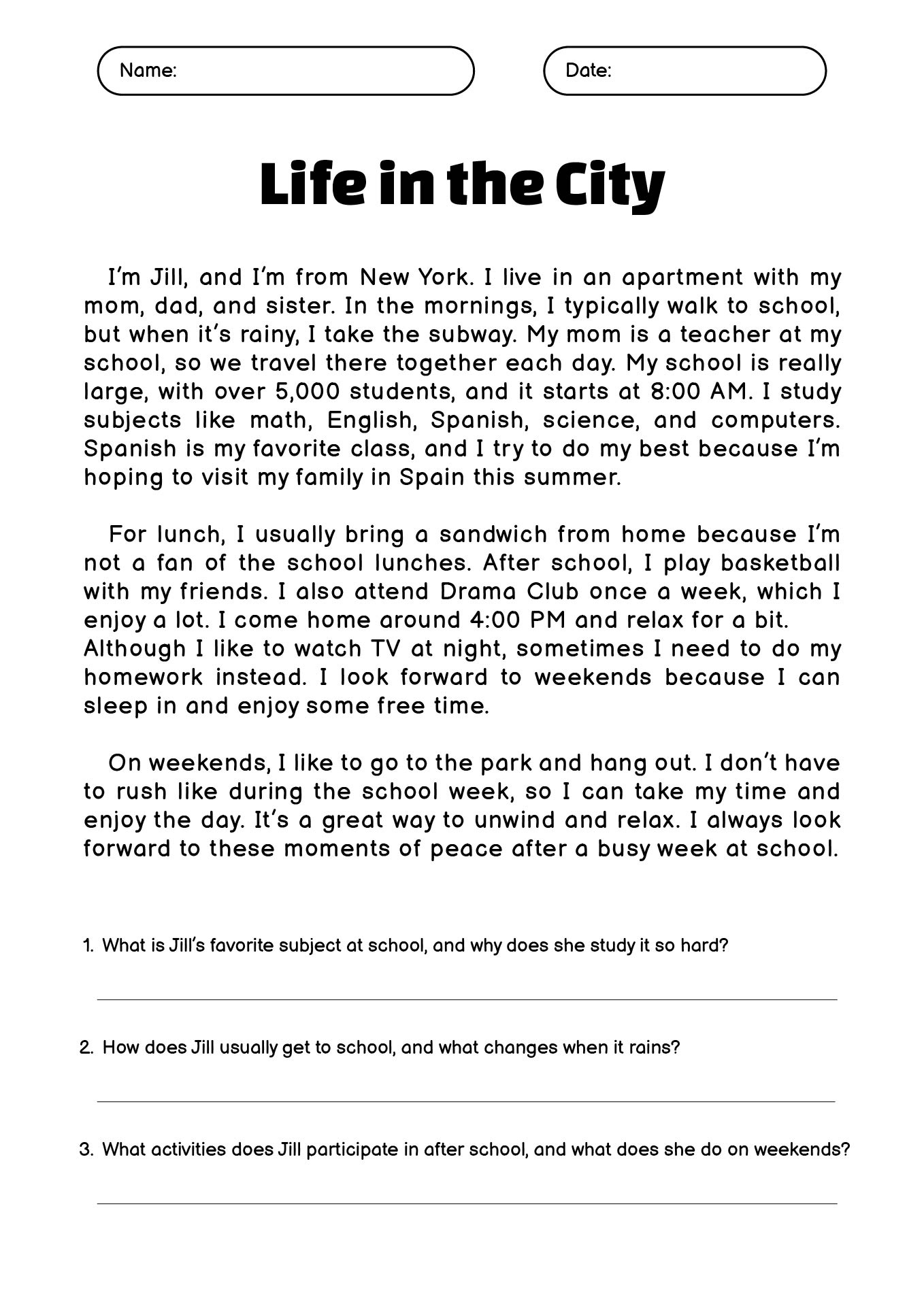 15 Printable 9Th Grade Reading Comprehension Worksheets - Free Pdf inside Grade 9 Reading Comprehension Worksheets