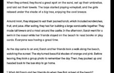 18 Wh-Questions Reading Comprehension Worksheets - Free Pdf At regarding Reading Comprehension With Wh Questions Worksheets