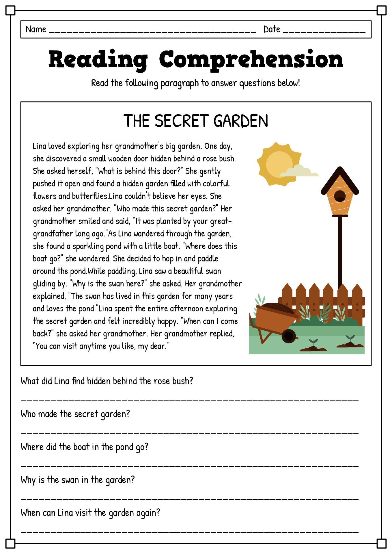 18 Wh-Questions Reading Comprehension Worksheets - Free Pdf At regarding Wh Questions Reading Comprehension Worksheet