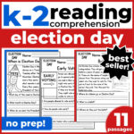 1St 2Nd Grade Reading Comprehension | Election Day Passages In Election Day Reading Comprehension Worksheet