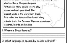 1St 2Nd Grade Reading Comprehension | Social Studies Bundle pertaining to Brazil Reading Comprehension Passages Worksheets