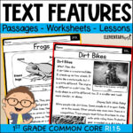 1St Grade Nonfiction Text Features With Anchor Charts Ri.1.5 Regarding Text Features Reading Comprehension Worksheet