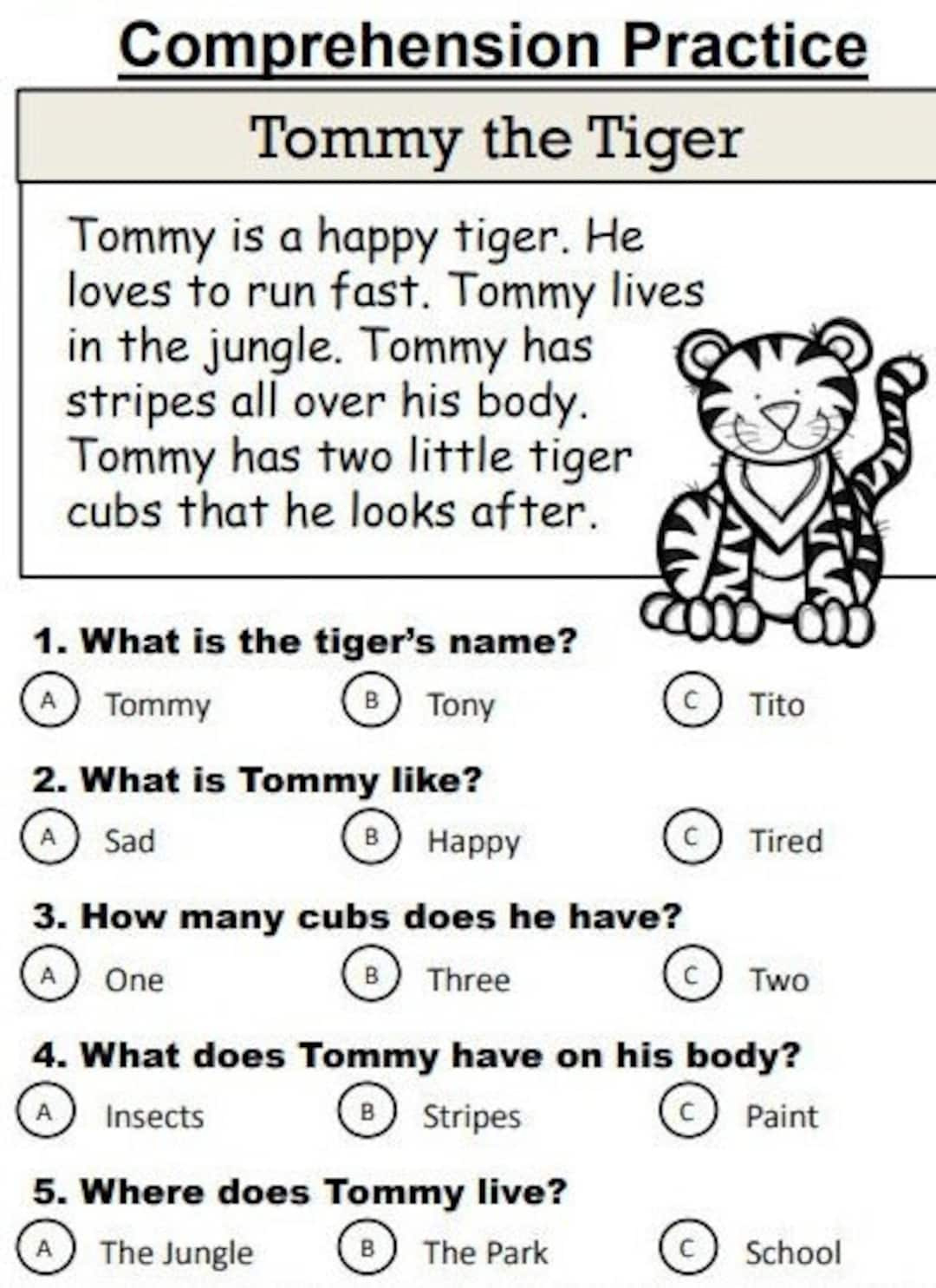 20 Reading Comprehension Stories Multiple Choice - Etsy Ireland within Grade 2 Reading Comprehension Worksheets With Multiple Choice