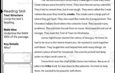 2Nd Grade Reading Packet: Georgia'S Historical Figures + How They Adapted within Reading Comprehension Worksheets 2nd Grade Social Studies