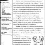 2Nd Grade Reading Packet: Goods And Services Throughout Goods And Services Reading Comprehension Worksheets