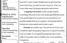 2Nd Grade Reading Packet: Goods And Services throughout Goods and Services Reading Comprehension Worksheets