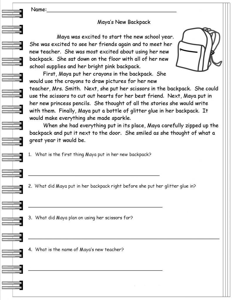 2Nd Grade Reading Worksheets - Best Coloring Pages For Kids inside Free Printable 2nd Grade Reading Comprehension Worksheets