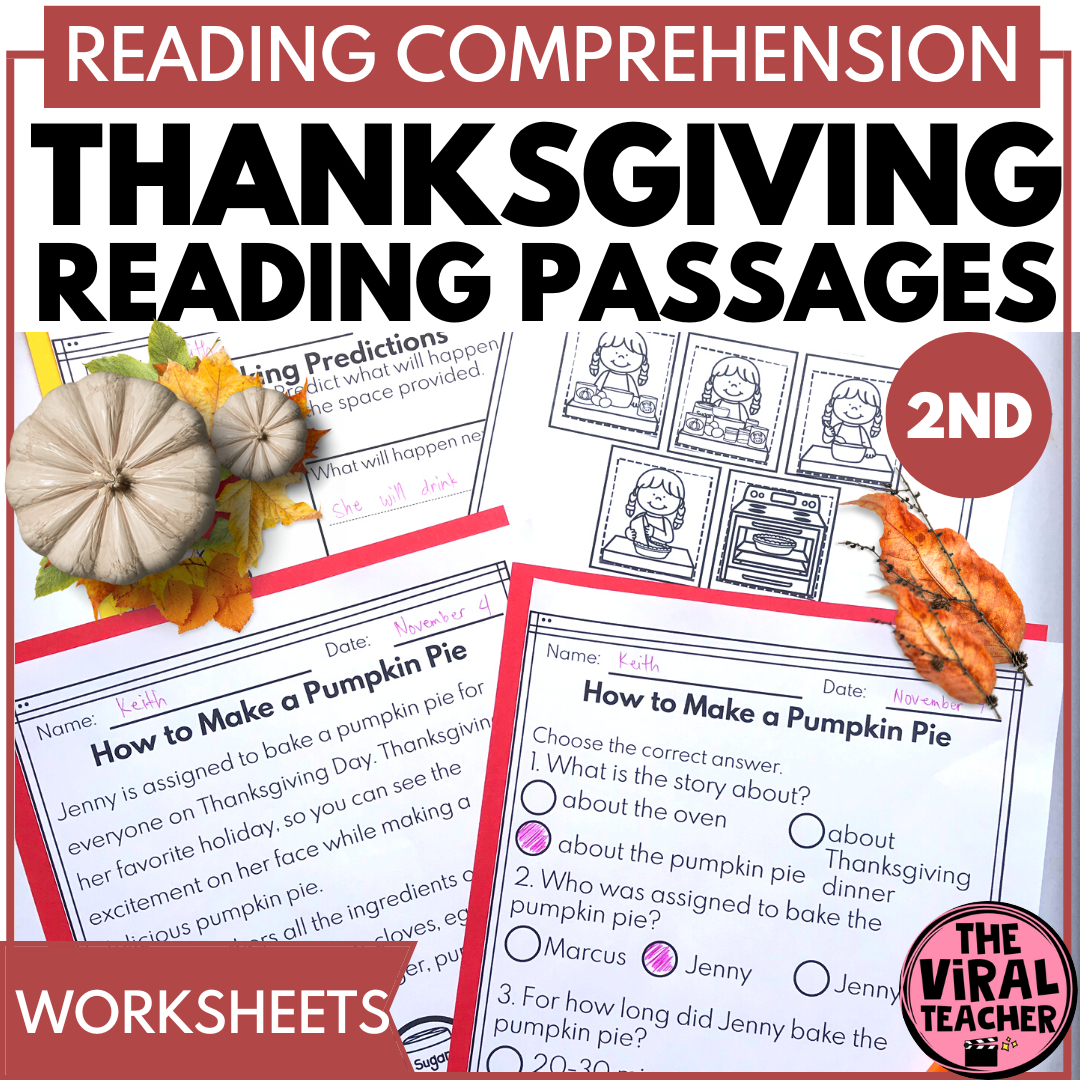 2Nd Grade Thanksgiving Reading Passages And Comprehension inside 2Nd Grade Thanksgiving Reading Comprehension Worksheets