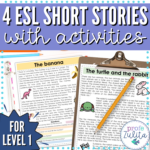 4 Reading Comprehension Stories & 8 Activities Level 1 : Beginner Inside Grade 1 Newcomer Reading Comprehension Worksheets