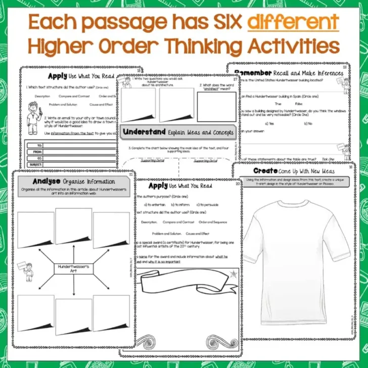 Legend Adventure Reading Comprehension Worksheets