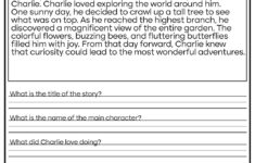 5 Printable Reading Comprehension English Worksheets! (Ages 4 - 7) - Kg1 To  Grade 2 - - Etsy Sweden pertaining to Comprehension For Year 7 Worksheets
