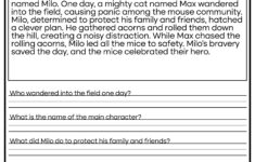 5 Printable Reading Comprehension English Worksheets! (Ages 4 - 7 regarding Reading Comprehension 4Th Grade Worksheet