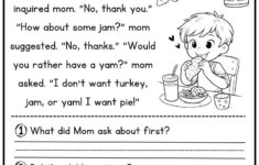 50 Kindergarten 1St Grade Reading Comprehension Passages with regard to English For Everyone Reading Comprehension Worksheets