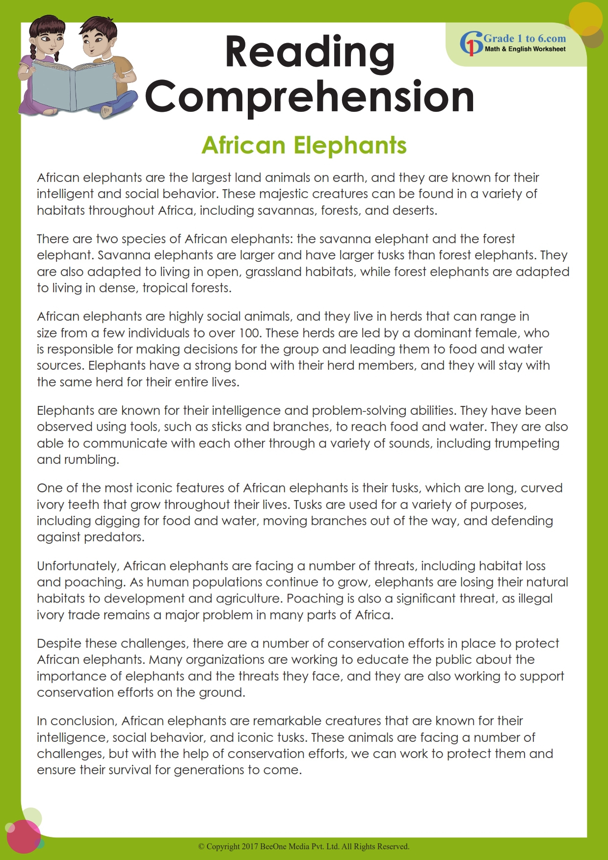 6Th Grade Reading Comprehension | Grade1To6 with regard to Year 6 Comprehension Worksheets Free