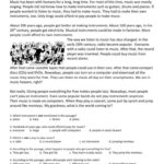 A Brief History Of Music Role Play,…: English Esl Worksheets Pdf & Doc Intended For Reading Comprehension Worksheets About Music