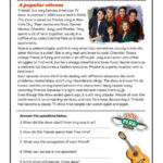 A Popular Sitcom   Friends | B1 Read…: English Esl Worksheets Pdf In Reading Comprehension B1 Worksheets