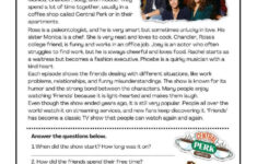A Popular Sitcom - Friends | B1 Read…: English Esl Worksheets Pdf in Reading Comprehension B1 Worksheets
