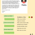 A1 Spanish Comprehension Worksheets — Hablo Español Pertaining To Spanish Reading Comprehension Practice Worksheets
