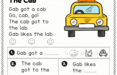 Ab Word Family Reading Comprehension Worksheet - Kidzezone pertaining to Cvc Reading Comprehension Worksheets