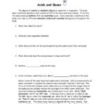 Acids And Bases Worksheet: Ph, Buffers, And Neutralization Intended For Acids And Bases Reading Comprehension Worksheets