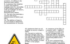 Acids &amp; Bases Crossword - Wordmint for Acids And Bases Reading Comprehension Worksheets