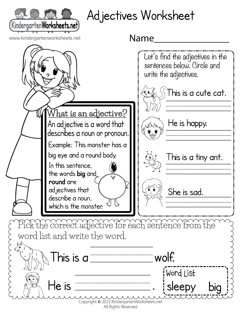 Adjectives Worksheet - Free Printable, Digital, &amp;amp; Pdf inside Adjectives Reading Comprehension Worksheets